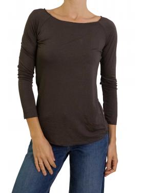 Maglia con scollo a scatoletta con manica lunga 